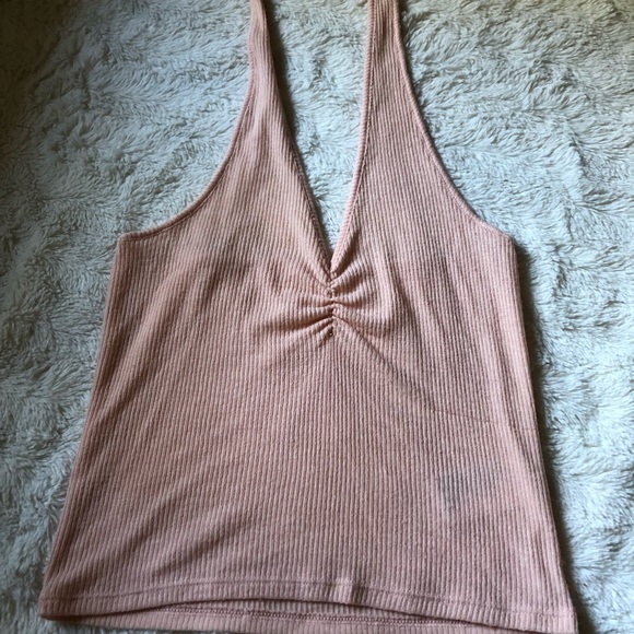 Blush Halter Top Deep V-neck - Picture 1 of 2